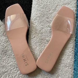 Simmi London Clear & Beige Sandals